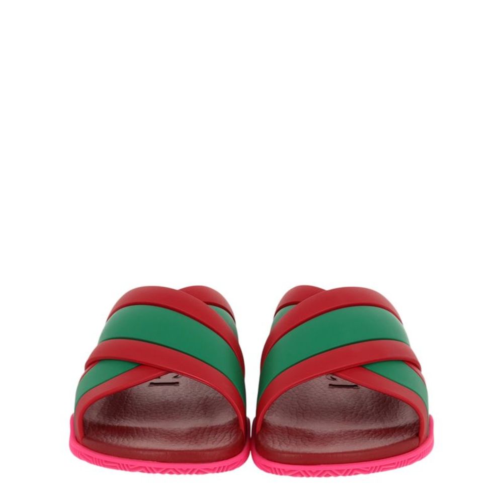 Gucci Rubber Web Striped Sandals - Picture 5 of 6